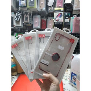 เคส XUNDD IPhone Samsung หลังใสแข็งบางขอบสีมีแหวน
