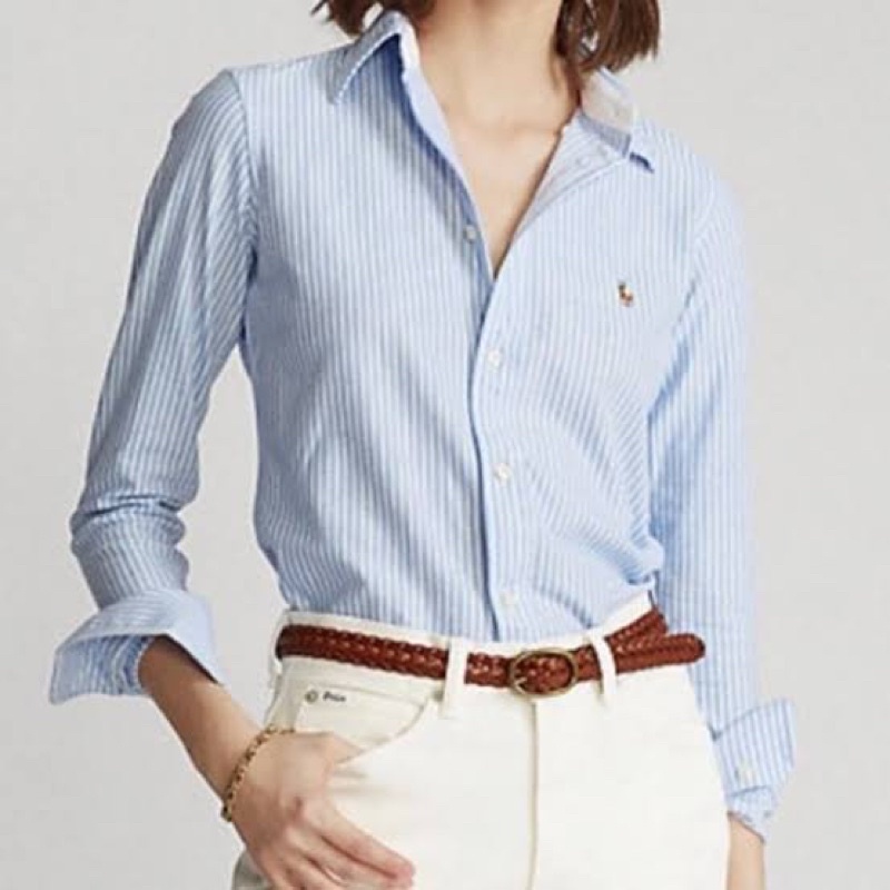 Polo Ralph Lauren ของแท้ จากชอปอเมริกา มีหลายสี ทั้งมือหนึ่งมือสอง custom fit lady shirt size xs