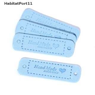 Habitatport ป้ายแท็กหนัง Pu แฮนด์เมด สําหรับเสื้อผ้า