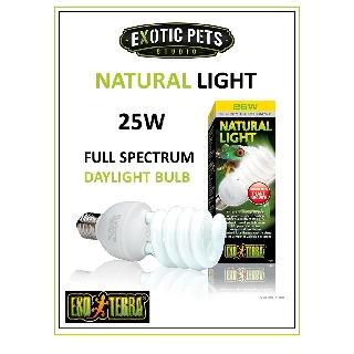 Exo Terra Natural Light หลอดให้แสงสว่างเลียนแบบธรรมชาติ กำลังไฟ 25W