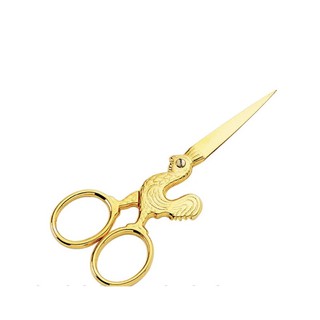 Premax Rooster embroider scissor กรรไกรงานปักลายไก่สีทอง ขนาด 3 3/4 อิตาลีแท้ (10359)