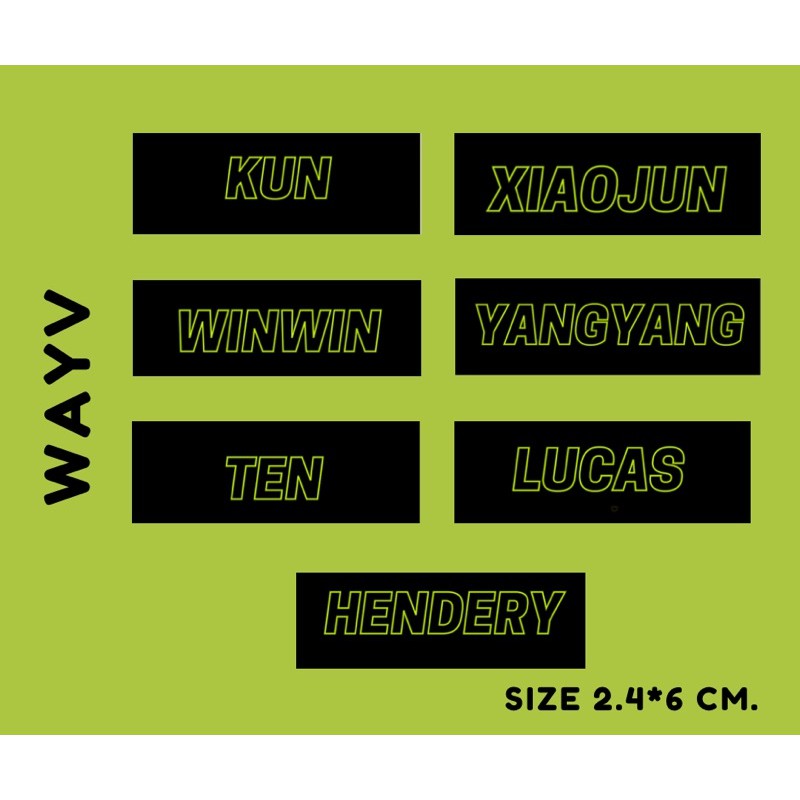 New💖 Name Tag Stickers Wavy  🧸🎨