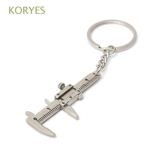 Koryes พวงกุญแจ ไม้บรรทัดสไลด์ มีประโยชน์ ขยับได้ โลหะ เครื่องประดับ อุปกรณ์เสริม