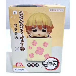 [แท้/มือ1] ฟิกเกอร์ Zenitsu จาก ดาบพิฆาตอสูร (demon slayer) Furyu เกาะกล่องสุดน่ารัก Hikkake Figure อนิเมะ