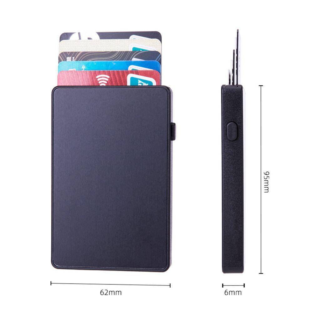 Estrenar ผู้ถือบัตรเครดิตอลูมิเนียม Slim Business Men Anti Theft Ultra Thin กระเป๋าผู้ชาย RFID Blocking