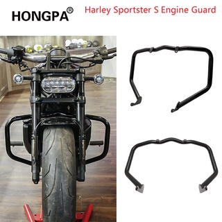 บาร์กันชนเครื่องยนต์ สีดํา สําหรับรถจักรยานยนต์ Harley Sportster S Highway Crash Bars