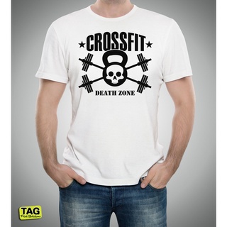 ใหม่ 2019 เสื้อยืดแฟชั่น แขนสั้น พิมพ์ลาย CROSS FIT - FUNCTIONAL BODY BUILDING Fitness Kettlebell DEATH AREAS สําหรับผู้