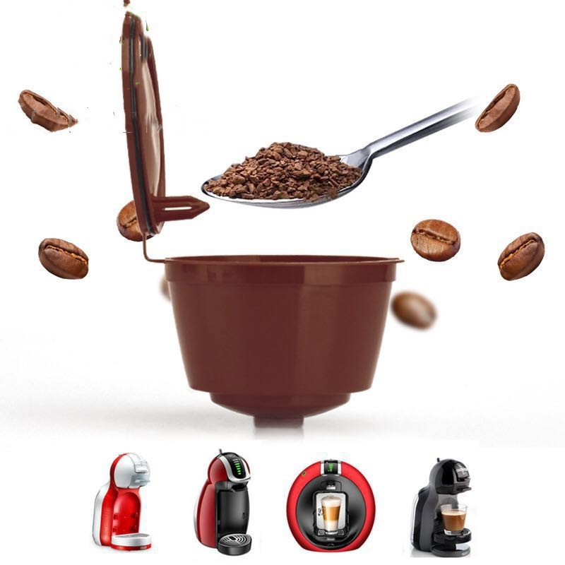 LAXY แคปซูลถ้วยกรองกาแฟ สำหรับเติมกาแฟ รีฟิล นำกลับมาใช้ใหม่ได้ Dolce Gusto เนสกาแฟ แคปซูลถ้วยกรองกาแฟ ใช้ซำ