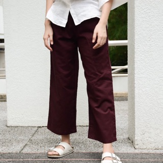 Linen wide-leg pants