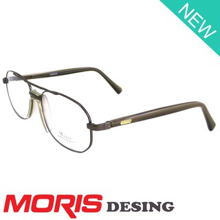 Moris แว่นตา รุ่น 2757 สีน้ำตาล กรอบเต็ม ขาสปริง วัสดุ สแตนเลส สตีล (สำหรับตัดเลนส์) กรอบแว่นตา Eyeglasses