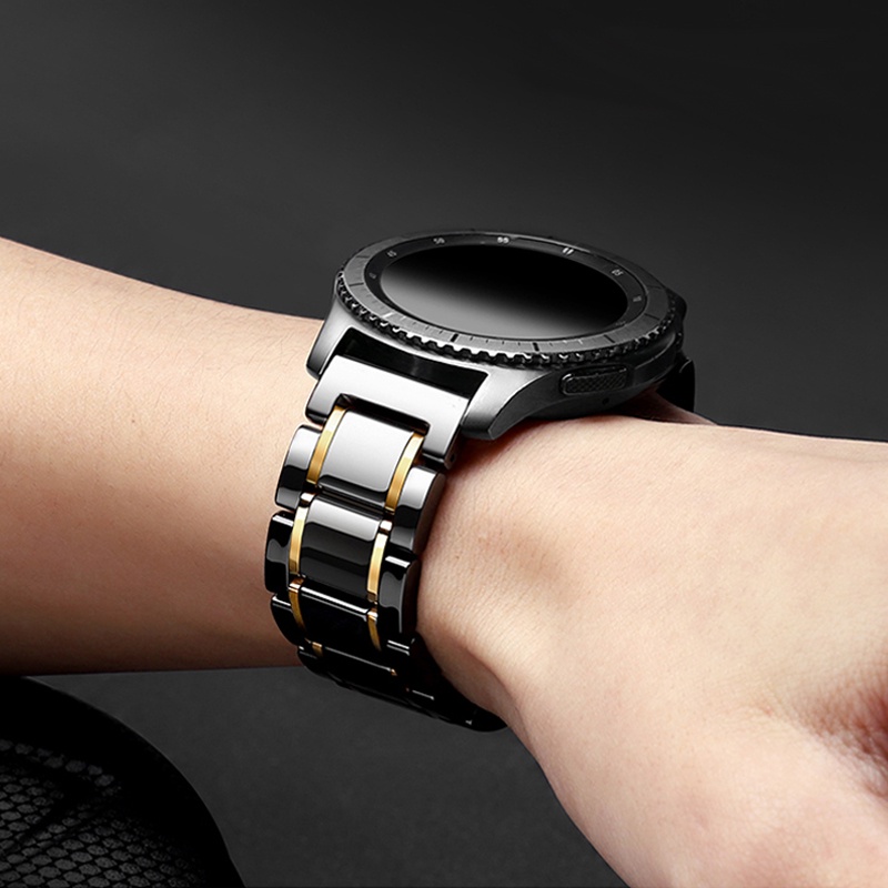 Garmin Move Trend Sport Fenix Chronos สายนาฬิกาข้อมือเซรามิค ปลดไว 20 22 มม. สองสี สไตล์นักธุรกิจ