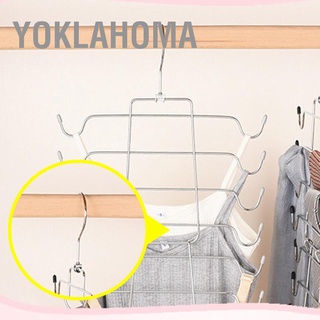 Yoklahoma ไม้แขวนเสื้อ ตากชุดชั้นใน พับได้ หลายชั้น ฟังก์ชั่นไร้รอยต่อ ราวตากผ้า