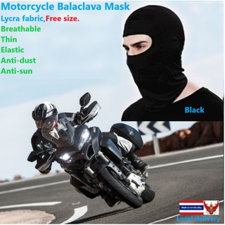 หน้ากากผ้ากันฝุ่นบาลาคลาวาสำหรับ คนขับรถจักรยานยนต์，สีดำBalaclava Motorcycle mask, black color.(b1)