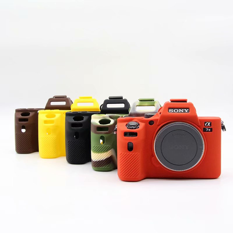 ℗﹉For Sony Alpha A7M2 A7S2 A7R2 A7M3 A7R3 A9 A7R4 A9II Cover For Silicone Rubber Camera Case Bag Skin A6500 RX100III/IV/