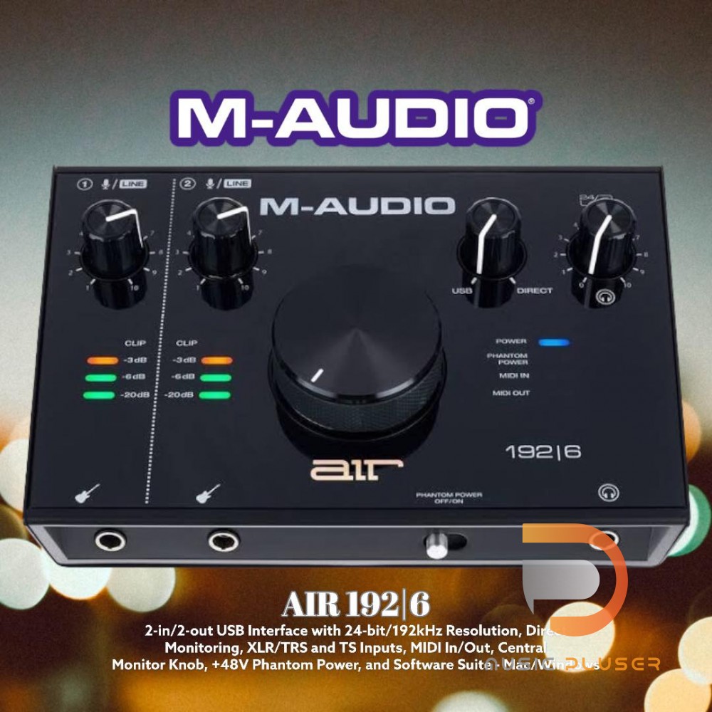 M-AUDIO AIR-192/6 ออดิโออินเตอร์เฟส 2-in/2-out USB Interface with 24-bit/192kHz Resolution, Direct M