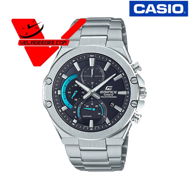 Casio Edifice Tough Solar นาฬิกาข้อมือ สายสแตนเลส รุ่น (ประกัน CMG ศูนย์เซ็นทรัล) กระจก Sapphire glass รุ่น EFS-S560D-1A