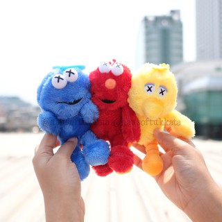 พวงกุญแจ Elmo เอลโม่ &amp; Cookie Monster คุกกี้มอนสเตอร์ &amp; Big Bird บิ๊กเบิร์ด 6นิ้ว Sesame Street เซซามิสตรีท เอลโม