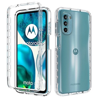 เคสโทรศัพท์มือถือแบบใส กันกระแทก เต็มเครื่อง แต่งคริสตัล ไล่โทนสี สําหรับ Motorola Moto G52 G82 G62 G42 G32 G22 G200 G60 G60s G50 5G