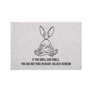 [MT01-00000083] พรมเช็ดเท้า พรมดักฝุ่น If smell bad ขาว ขนาด 40x60 ซม