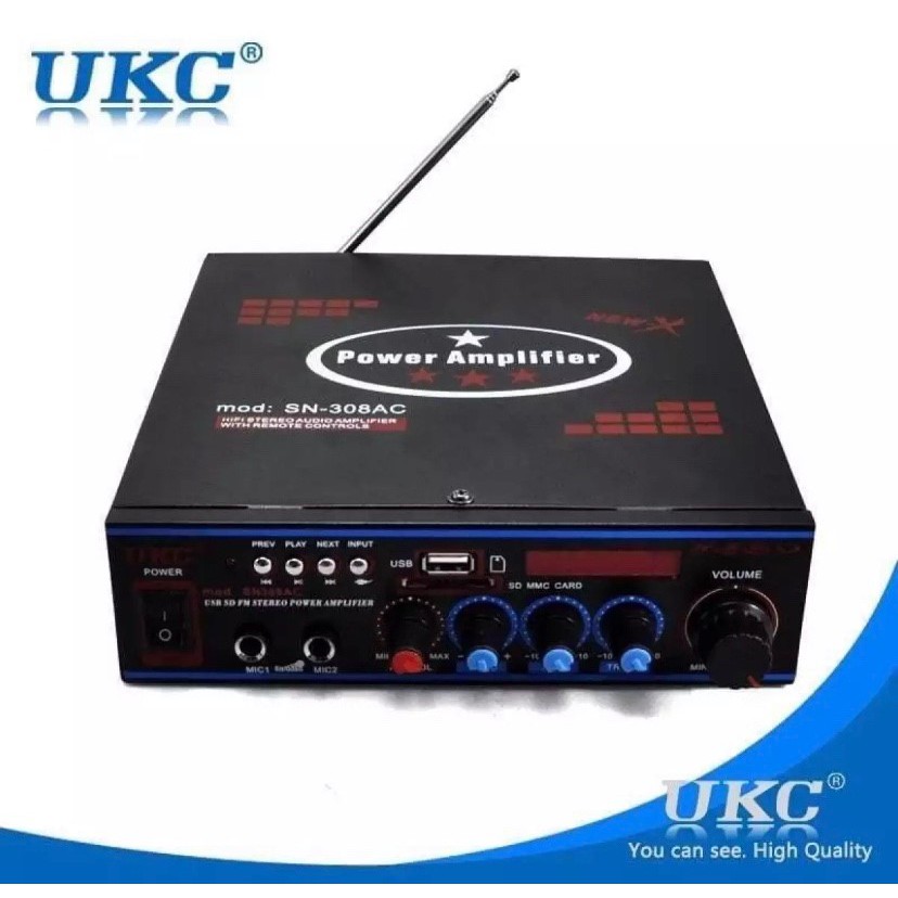 UKC รุ่น SN-308BT เครื่องแอมป์ขยายเสียง 1500 W