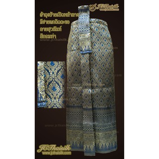 ผ้าถุงหน้านางสำเร็จ ลายสุวนันท์ สีกรมท่า