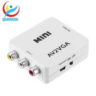 กล่องแปลงวิดีโอ Mini HD AV2VGA AV RCA CVBS เป็น VGA Video HDTV