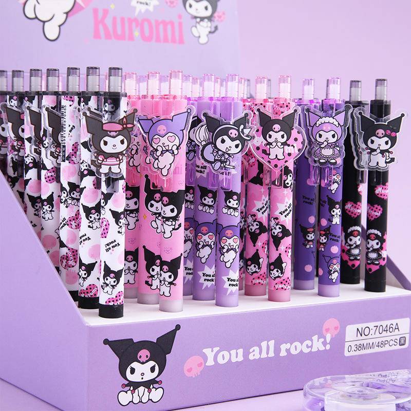 ปากกาเจล Kawaii kuromi Sanrio 0.5 มม. ของขวัญวันเกิด สําหรับโรงเรียน จํานวน 6 ชิ้น ต่อแพ็ค