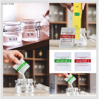 2 ซอง สำหรับเครื่องวัด  PH Buffer Powder for PH meter calibration ( ผงคาริเบท )