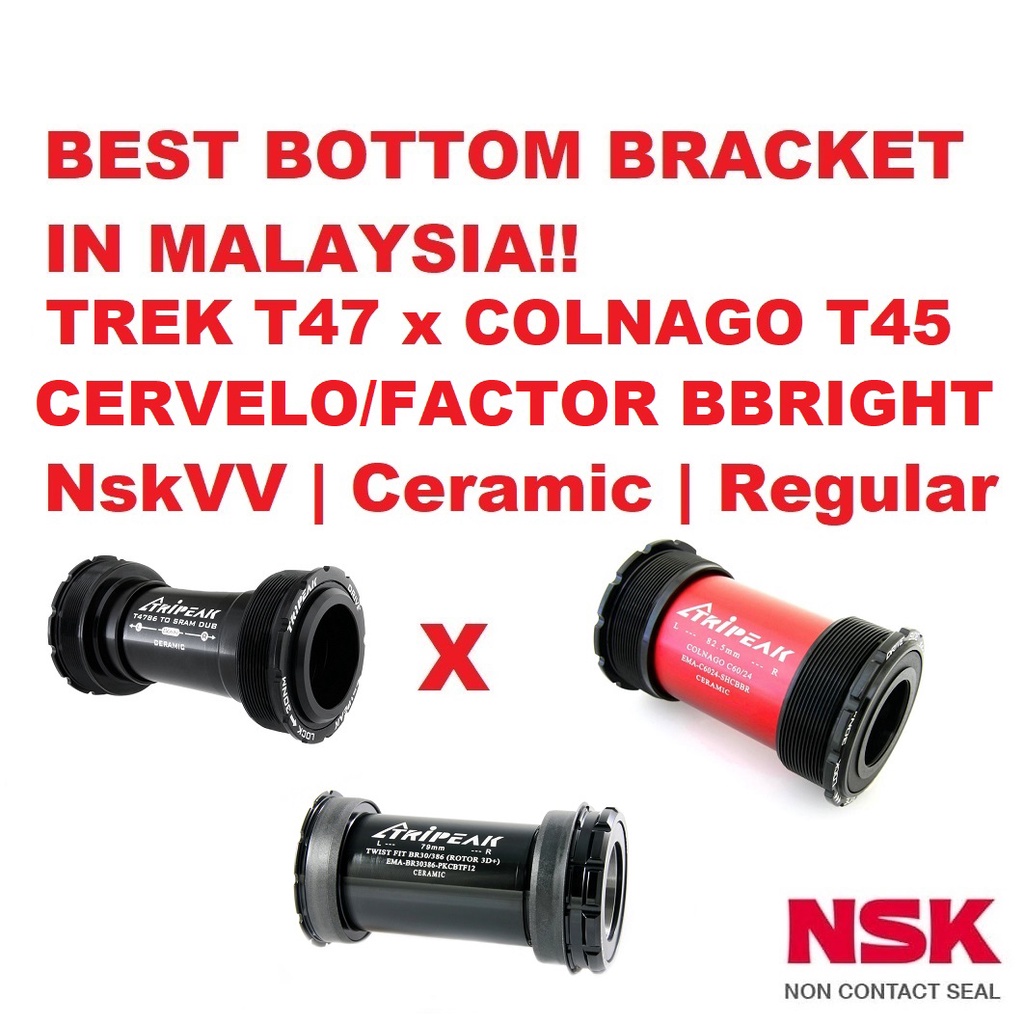 THE BEST BOTTOM BRACKET TREK T47 X COLNAGO T45 X NskVV X Ceramic X Tiramic for Spiral Colnago และ Tr