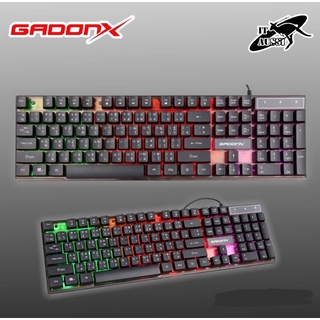 GADONX GK-8475 คีย์บอร์ดเกมมิ่งมีไฟ ERGONOMIC Colorful Backlight Gaming Keyboard