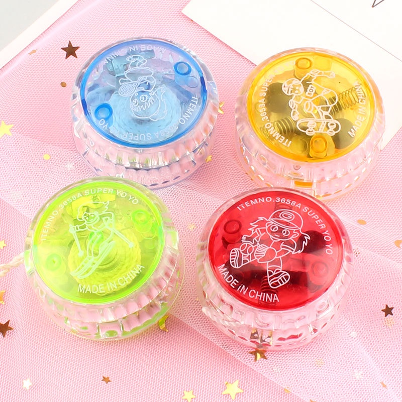 New โยโย่ ของเล่นเด็กโยโย่บอลคลาสสิกมีไฟกระพริบ Soper Yo Yo พร้อมส่ง #A146