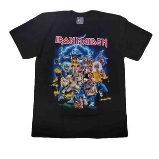 เสื้อวง Iron Maiden rock T-shirt เสื้อวงร็อค Iron Maiden เสื้อยืดวงร็อค ผ้าฝ้ายแท้