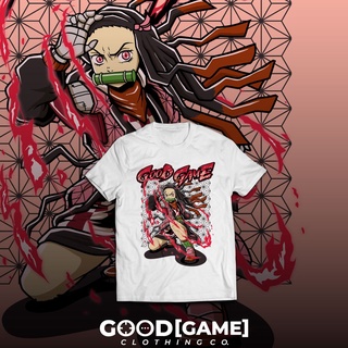 เสื้อยืดสีขาว - เสื้อยืดสําหรับผู้ชาย▥K.Good Game KImetsu No Yaiba Demon Slayer อะนิเมะเสื้อเชิ้ตโพ