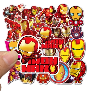 สติ๊กเกอร์ลายการ์ตูน Iron Man กันน้ําได้ 35 ชิ้น