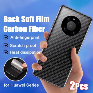 2Pcs/lot [ สินค้าพร้อมสต็อก ] ⭐ฟิล์มหลังคาร์บอนไฟเบอร์⭐ Huawei P40 P20 Pro P30 Lite Mate 20 X Nova 3i 4 5T 7 7i Se Y5p Y6s Y6p Y7 Y7p Y9 Y9s 8 8i 9 Honor 50 Y9a