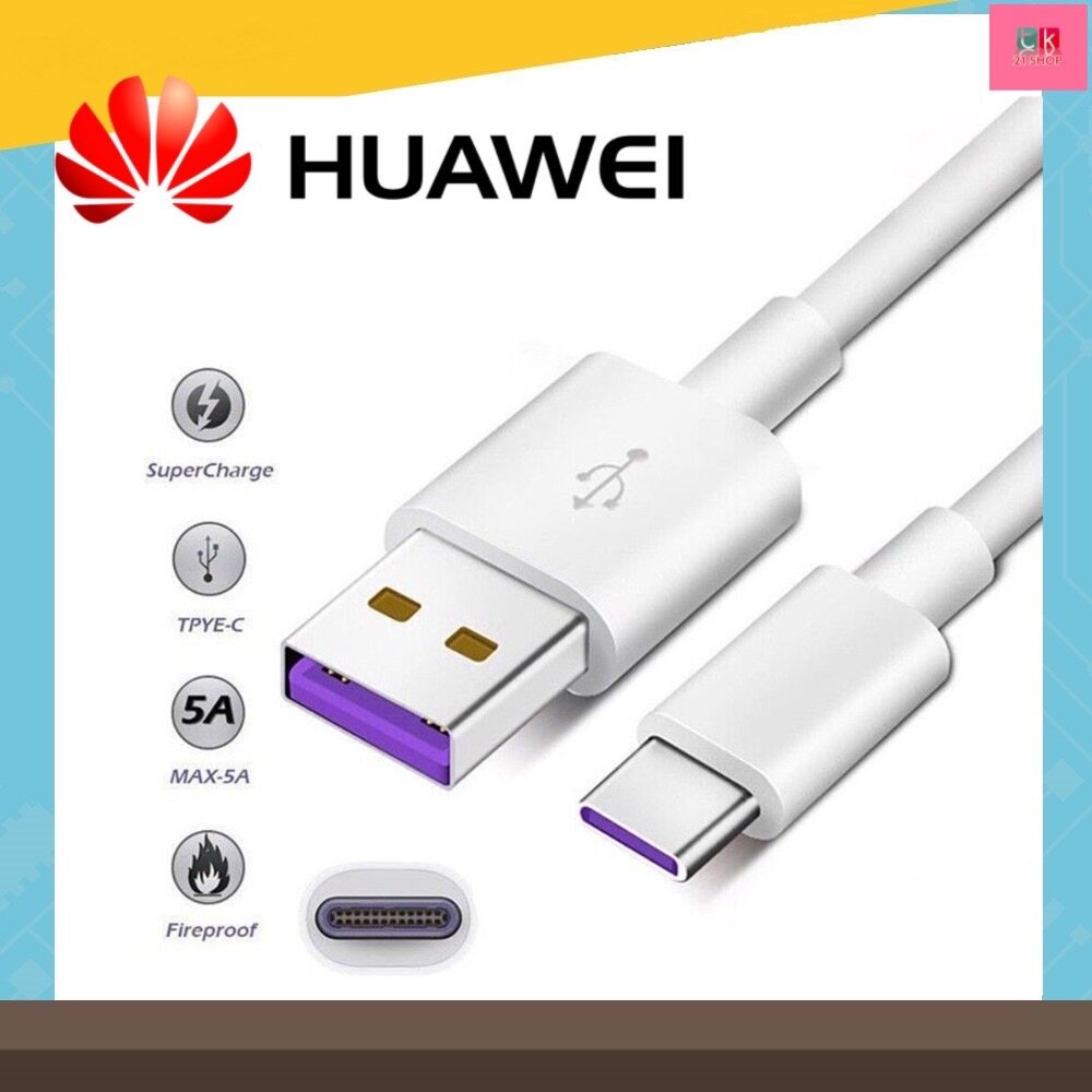 สายชาร์จHuawei ของแท้ TypeC SuperCharge 5A. ชาร์จเร็ว ชาร์จด่วน P9 P10 P20 P30 P40 Mate10 Mate20 Mat