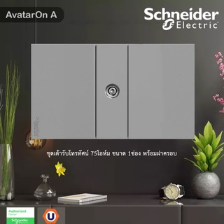 Schneider Electric : ชุดเต้ารับโทรทัศน์ 75 โอห์ม ขนาด 1 ช่อง พร้อมฝาครอบ สีเทา รุ่น AvatarOn A - ชไนเดอร์ | Ucanbuys