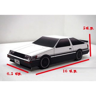 โมเดลกระดาษรถToyota Corolla Levin AE86 ประกอบเอง