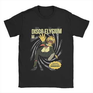 เสื้อยืดผ้าฝ้าย เสื้อยืดแฟชั่น คอกลม พิมพ์ลายเกม A Piece Of Cake Disco Elysium Rpg สไตล์วินเทจ