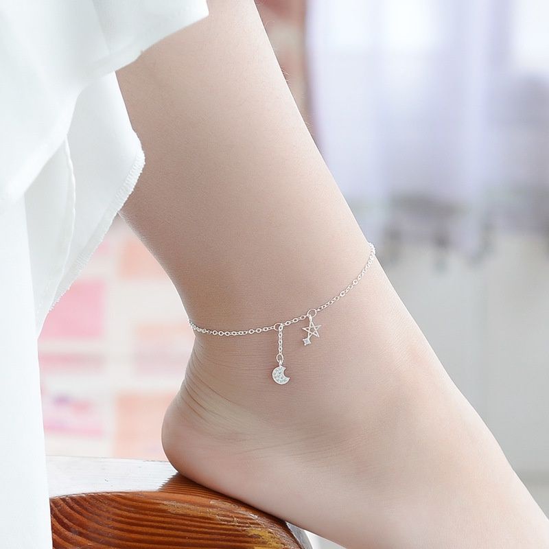 สร้อยข้อเท้าจี้ดาว พระจันทร์ • Moon Star Anklet