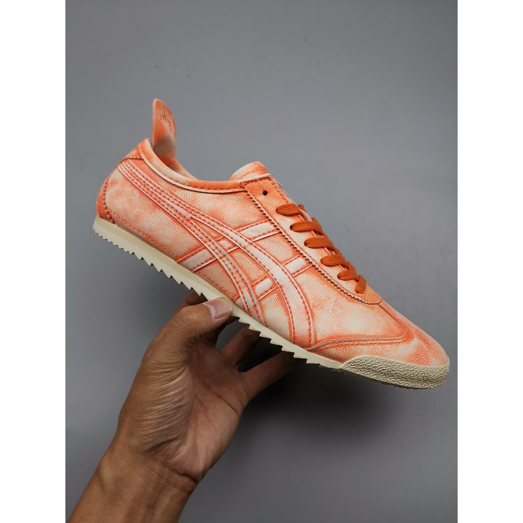 รองเท้าโอนิซึกะ Onitsuka Tiger NIPPON MADE สีส้ม รองเท้าผ้าใบ รองเท้าลำลอง