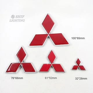 1 x ABS MITSUBISHI โลโก้รถ Auto ด้านหน้าด้านหลังฝาปิดป้ายสัญลักษณ์สติกเกอร์รูปลอกเปลี่ยน Mitsubishi