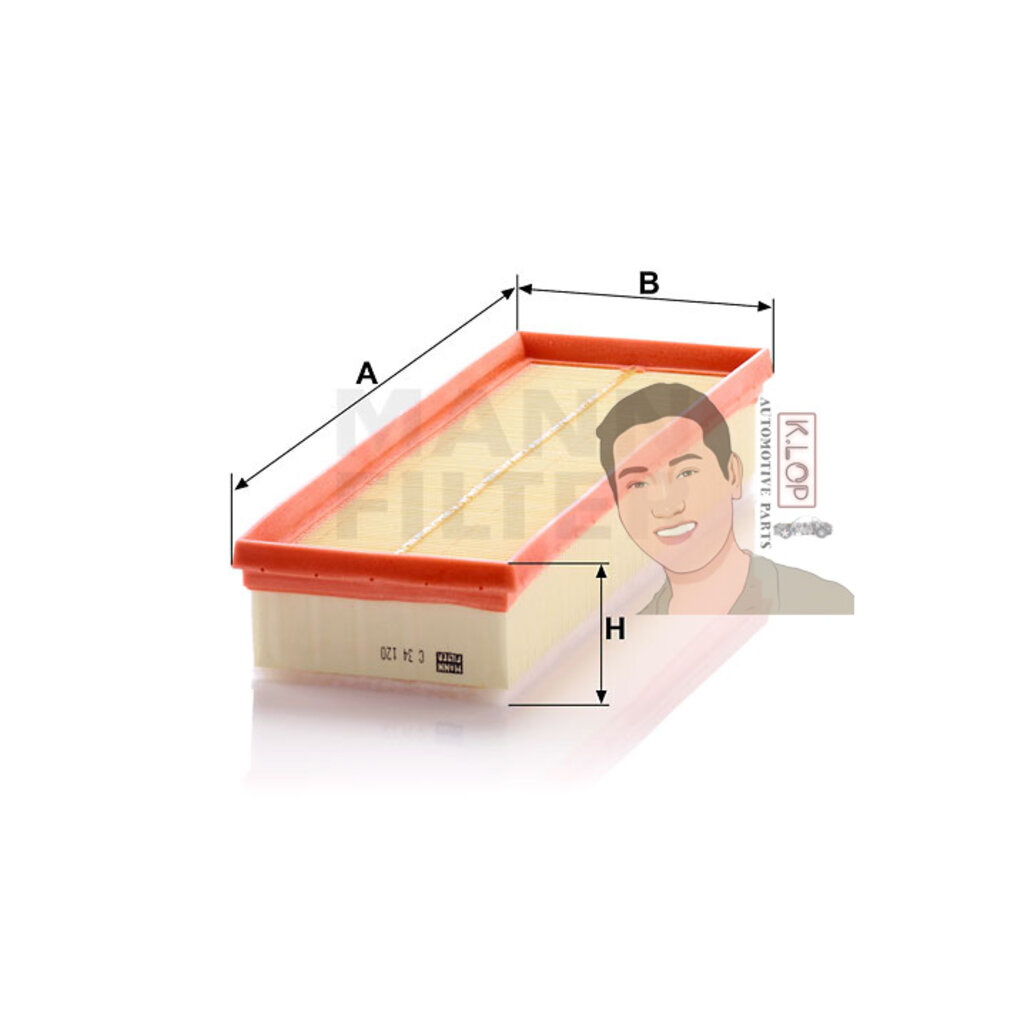 C34120 ไส้กรองอากาศ(BMW) 518d/520d(F10/F11/F18) /X3 1.8d-2.0d(F25) /X4 20dx(F26) / X5 25d(F15,F85) เ