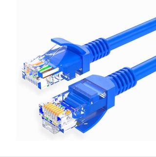 296 สายแลน CAT5e LAN สำเร็จรูป พร้อมใช้งาน สีฟ้า รับสัญาณดี ทนทาน ยาว 3,5,10 เมตร