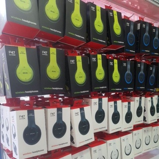 p47 แท้หูฟัง p47 5.0+EDR wireless ของแท้ อุปกรณ์ครบกล่อง headphone ทีไมค์ในตัว เชื่อมต่อไร้สาย สามารถต่อสายได้ เบสหนัก