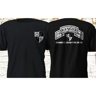 75th Ranger Regit Army Rangers Us Army Military Special Force เสื้อยืดลําลอง สําหรับผู้ชาย แขนสั้น ทรงสลิมฟิตสามารถปรับแ