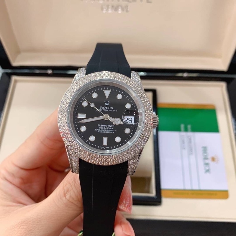 นาฬิกา ROLEX WATCH rubber b สีดำ