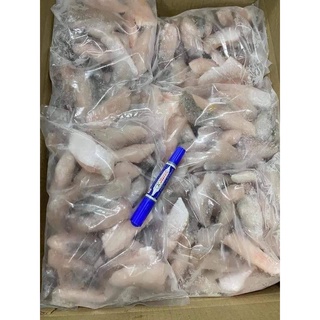 ปลากะพงขาวหั่นชิ้น ติดหนัง 10 Kg.