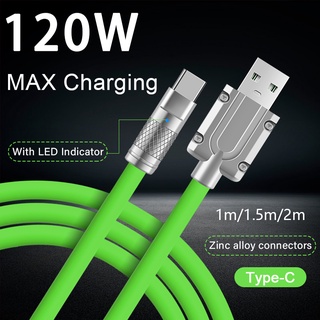 สายชาร์จ120W 6A Super Fast Charge Type C Quick Charge สาย USB สาย lO-S สาย Micro usb สำหรับ  lO-S samsung oppo huawei