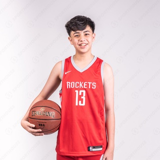 [เสื้อ NBA ของแท้ 100%] พร้อมส่ง‼ เสื้อบาสเด็กโต Houston Rockets Nike Icon Swingman Jersey - Youth - James Harden